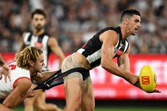 Bombshell: Collingwood star has been sanctioned and fined $1250.