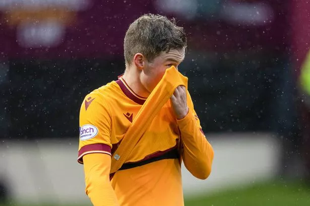 SAD MOMENT: Motherwell FC top star bids farewell to club in tears.