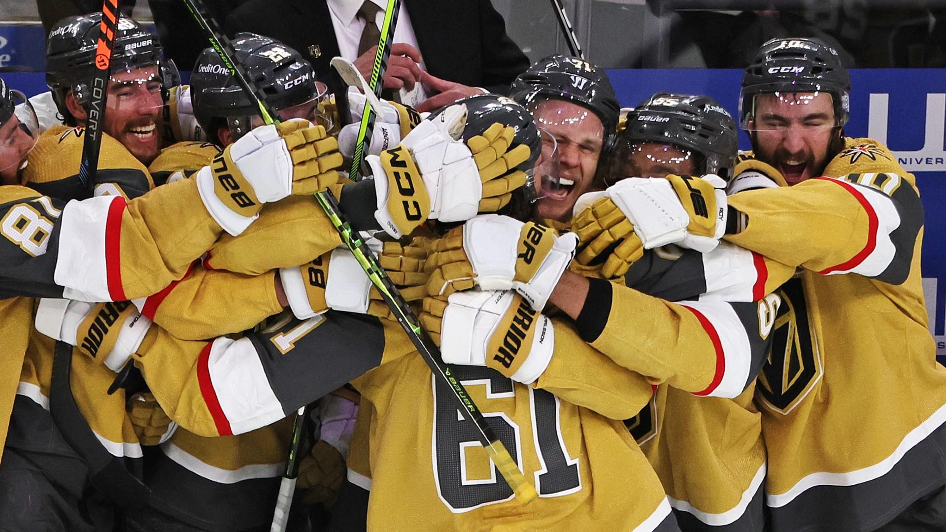 SOMBER: Vegas Golden Knights top star bids farewell to club in tears.