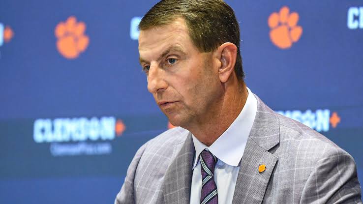 Clemson tigers Head Coach Dabo Swinney Passes Away Unexpectedly this morning at the age of 55